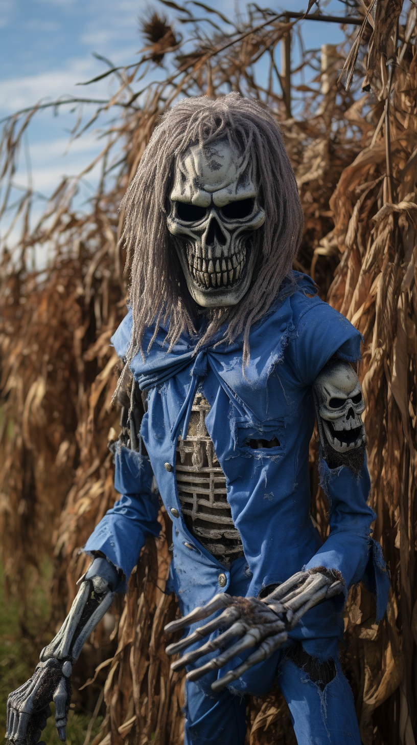 Spooky Detroit Lions Scarecrow Halloween Theme