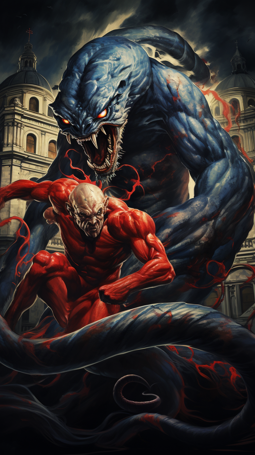 Epic Devil and Python Battle at Milan Dome