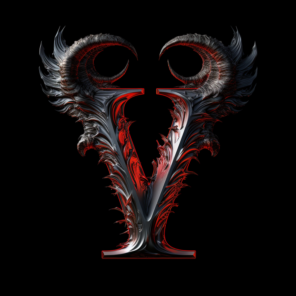 High-res black background devil Y image