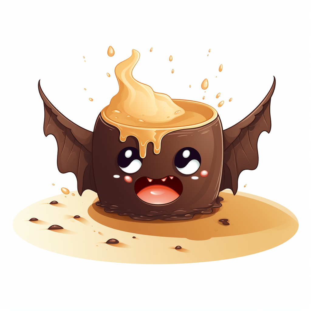 Devilish flying brown pudding emoji