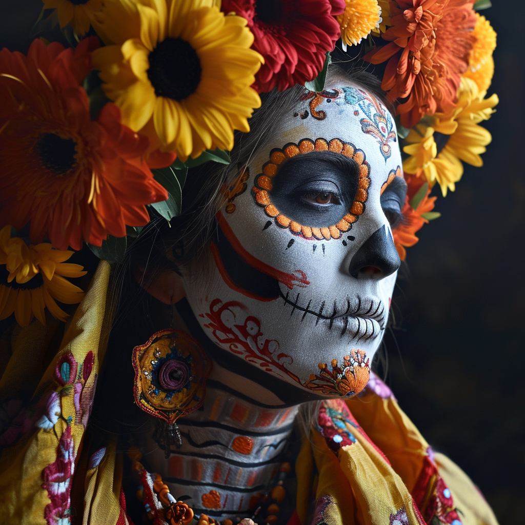 Colorful Dia de los Muertos celebration