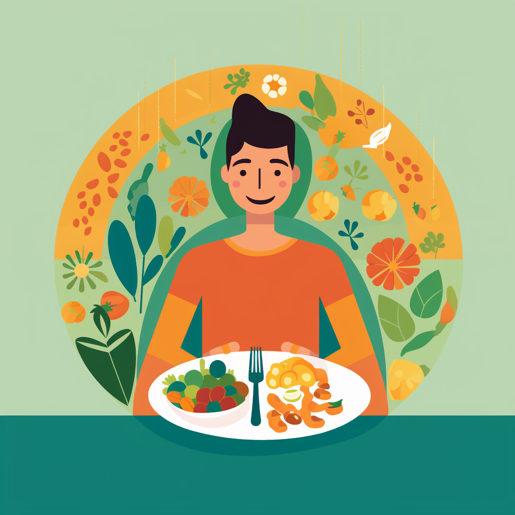 Illustration of Mindful Snacking for Diabetes