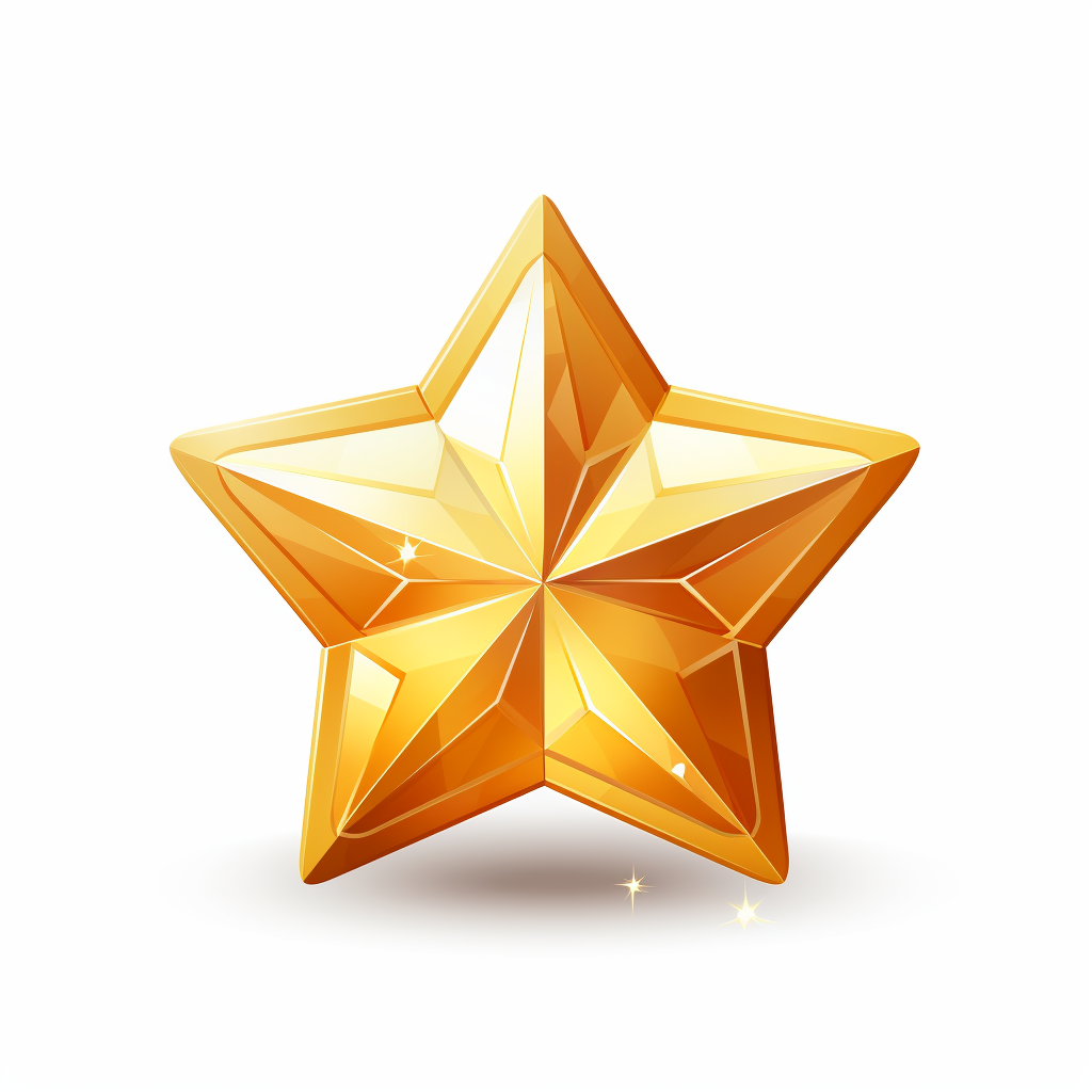 Stunning diamond and gold star illustration