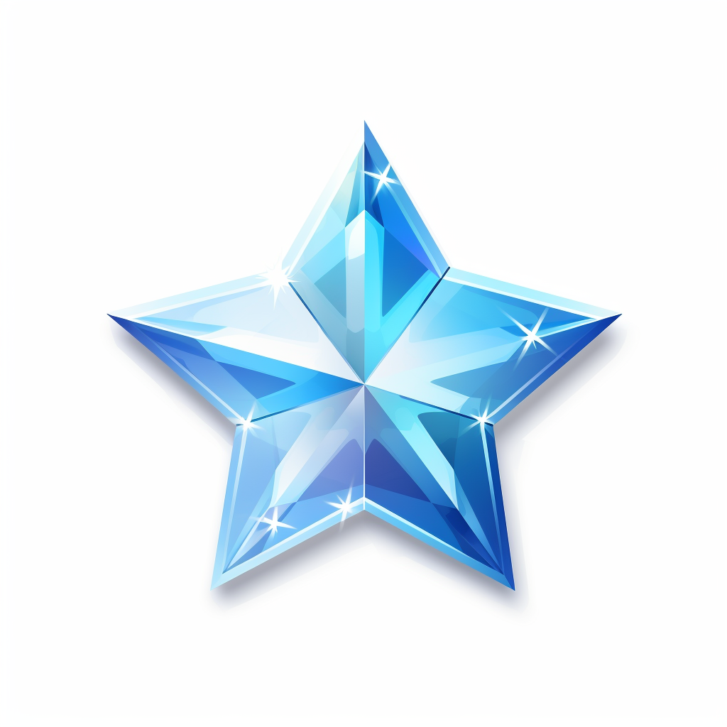 Minimalistic game icon of diamond star