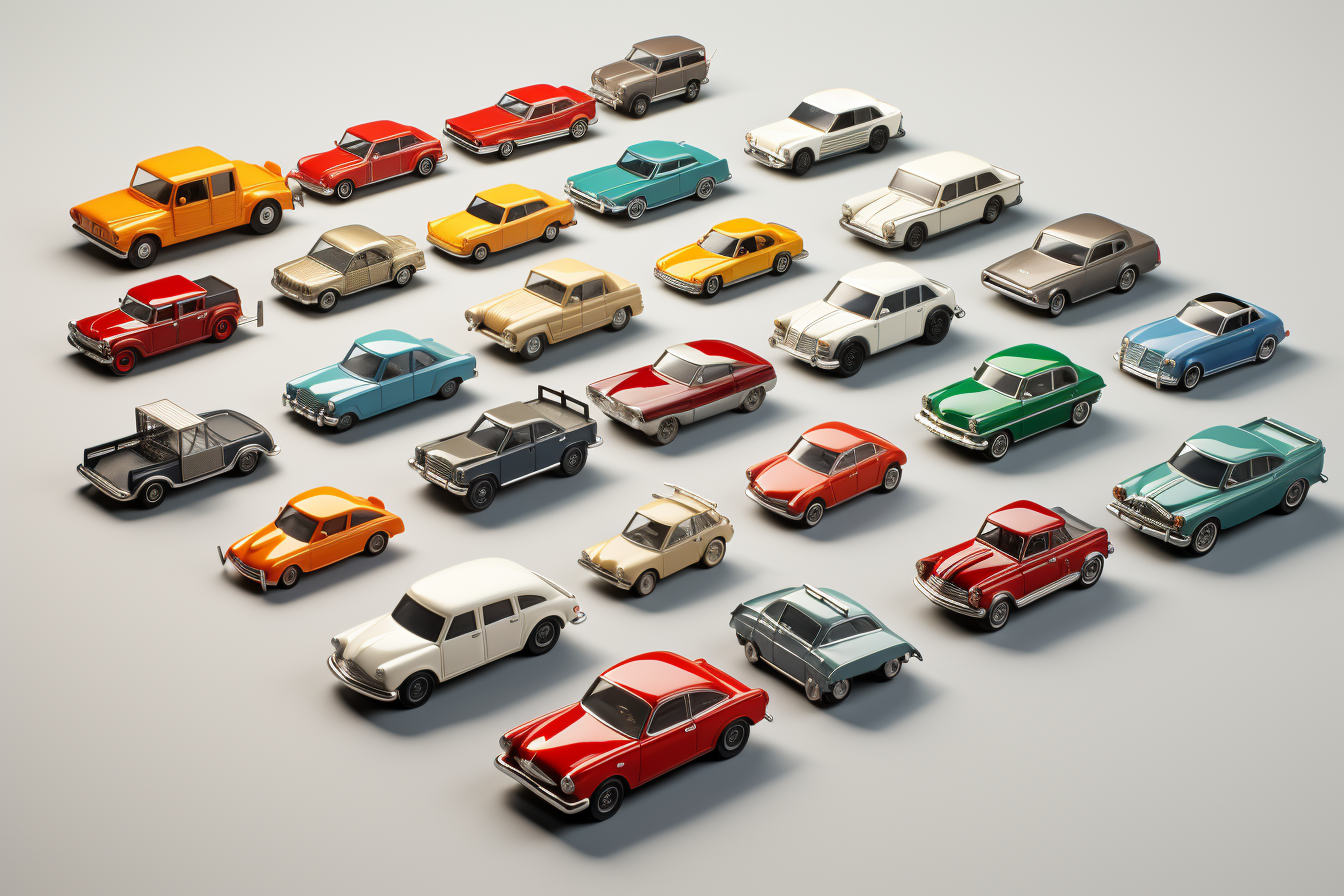 Realistic diecast car collection