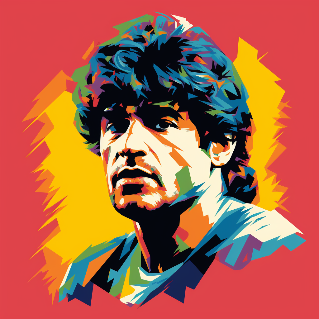 Diego Maradona in Pop Art Style