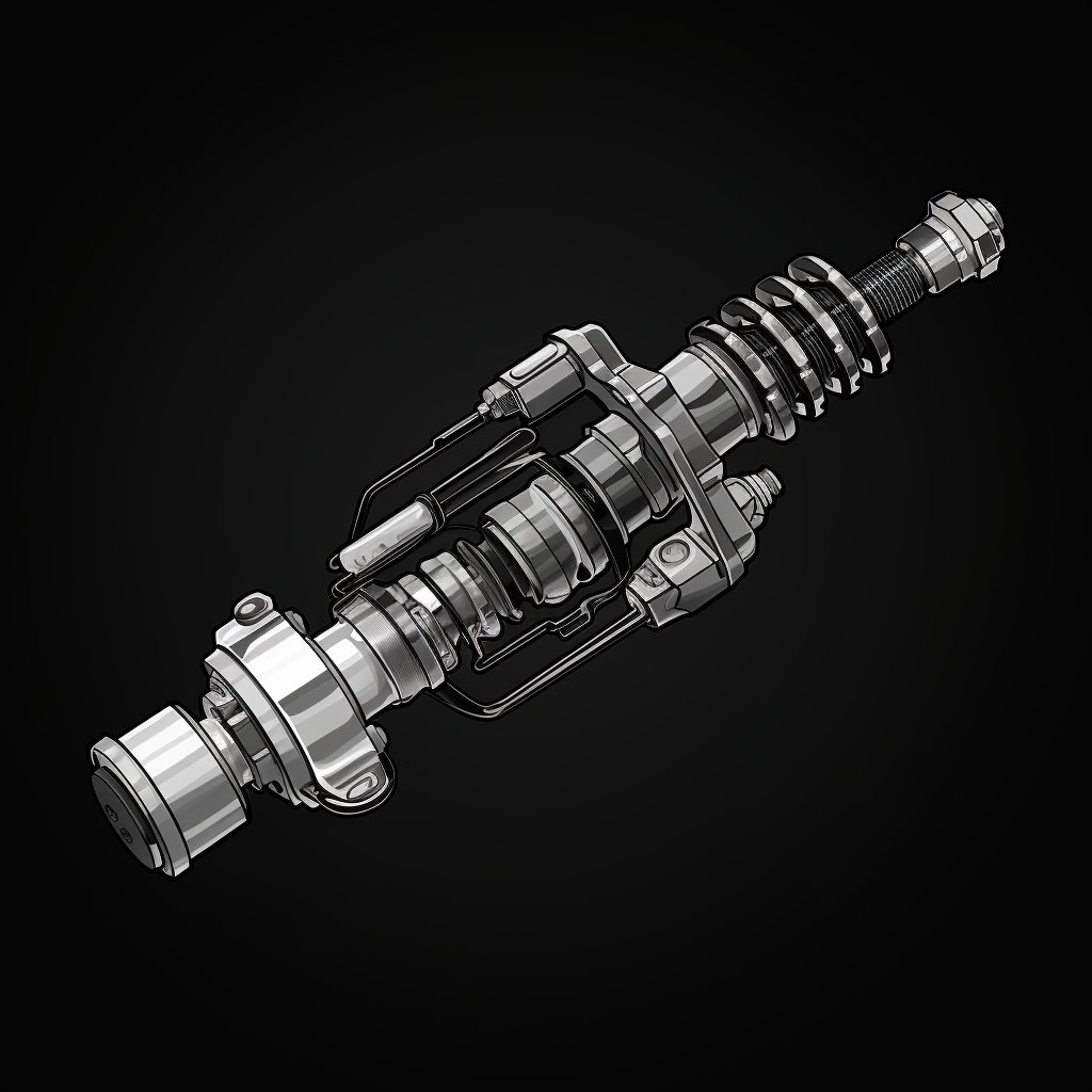 Car Diesel Injector Illustration Dark