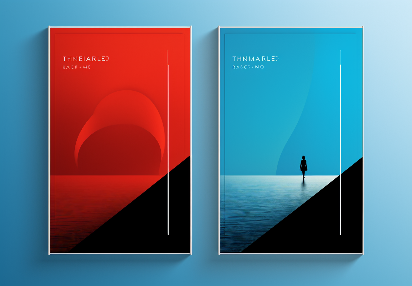 Minimalistic front and back cover design in digital age