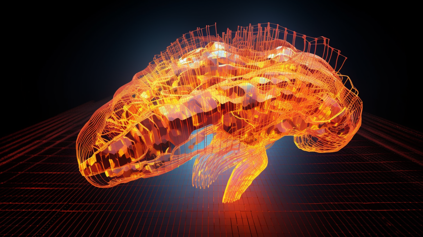 3D digital brain with evolving neural pathways