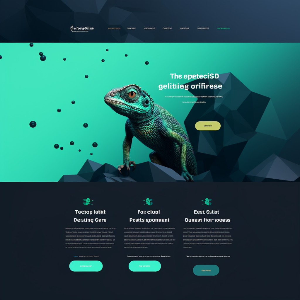 Friendly Inquisitive Chameleon Homepage Design