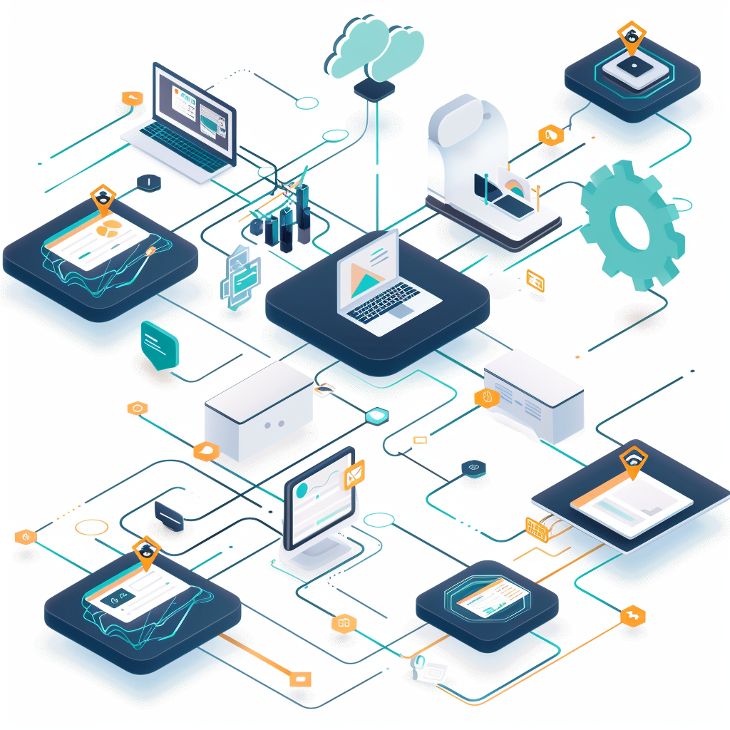 Basic style digital enterprise flowchart