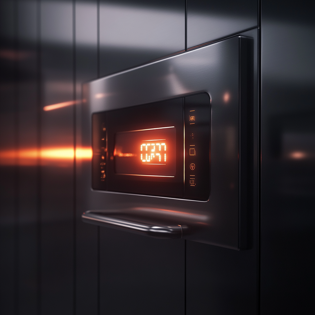 Illuminated stainless steel wall oven