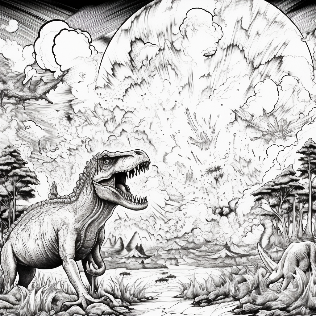 Extinction of dinosaurs explosion