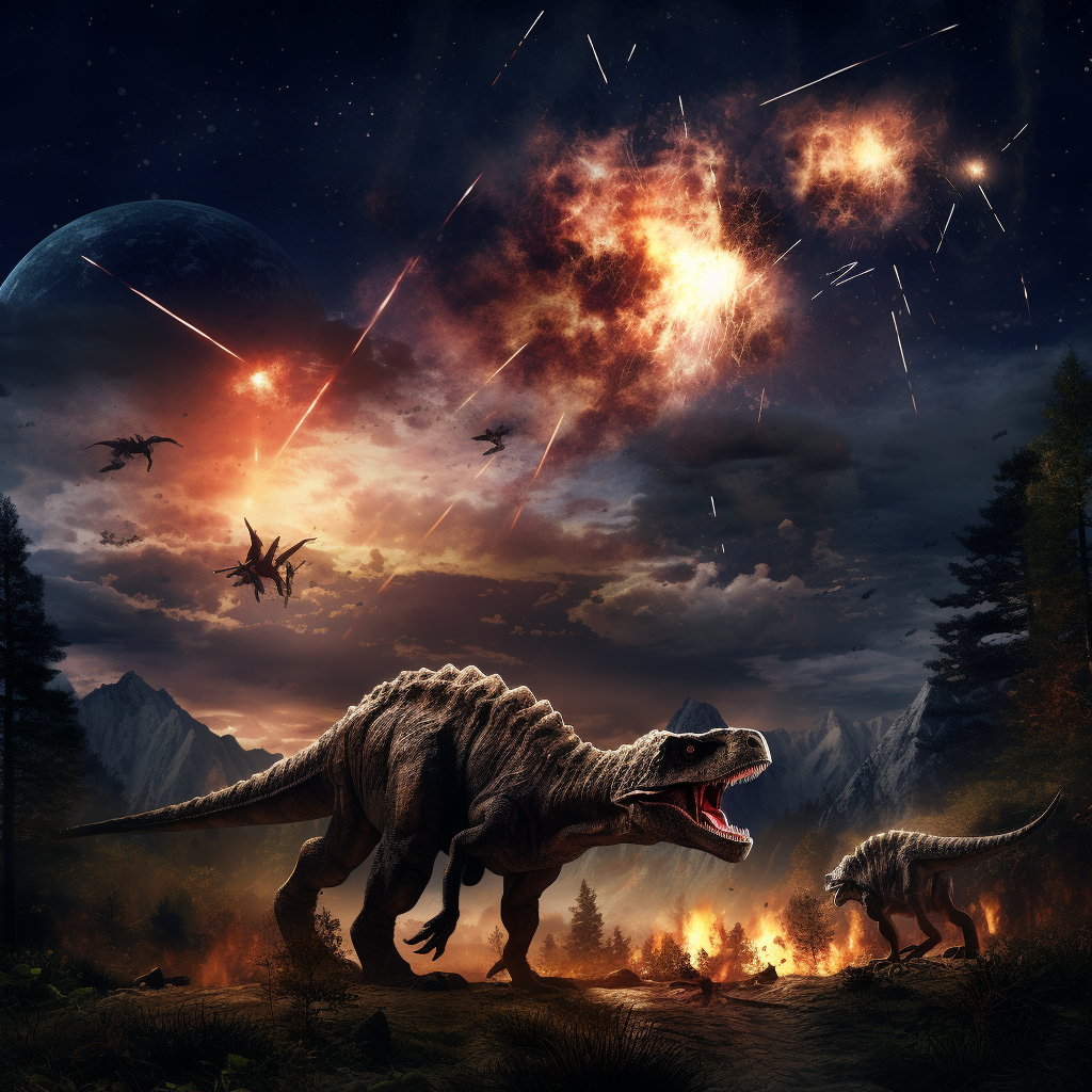 Dinosaur Extinction by AI Meteor