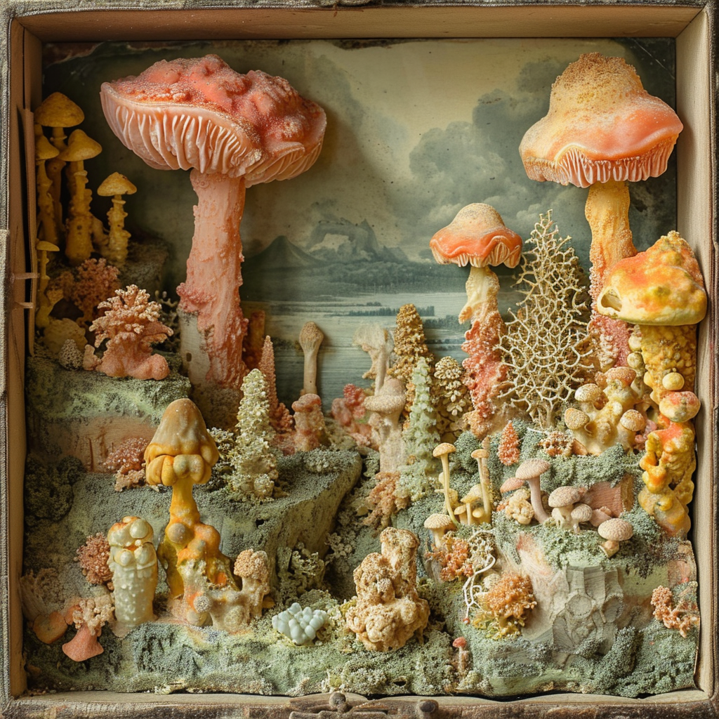 Bacterial and Fungal Colonies Diorama Landscape Box