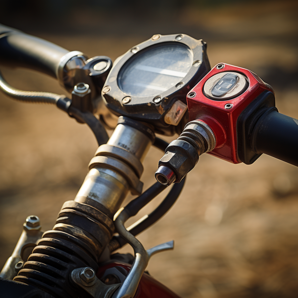 Throttle lever of a dirtbike