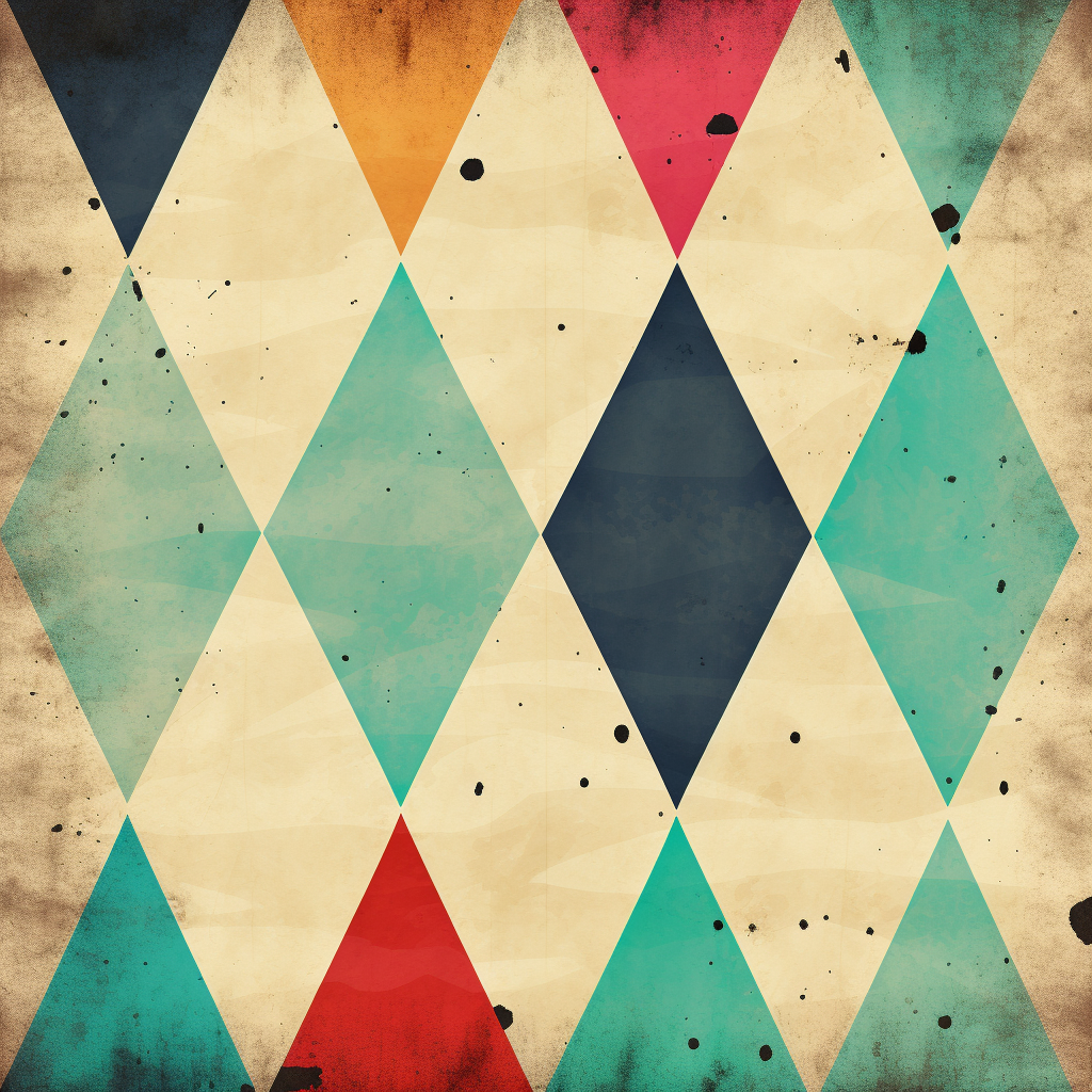 Vintage Geometric Blend Colors Wallpaper