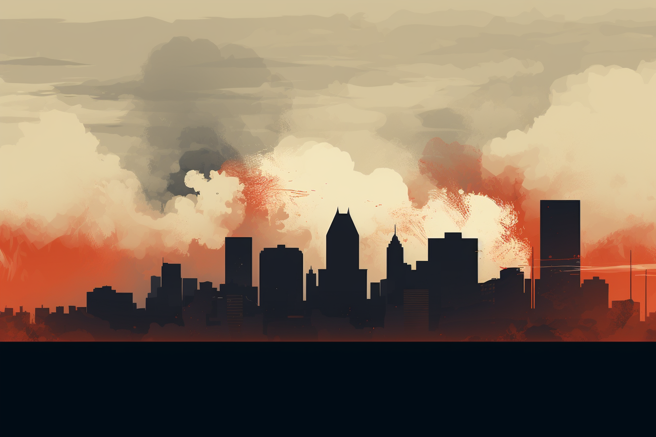 Image of Pollution Over Cityscape