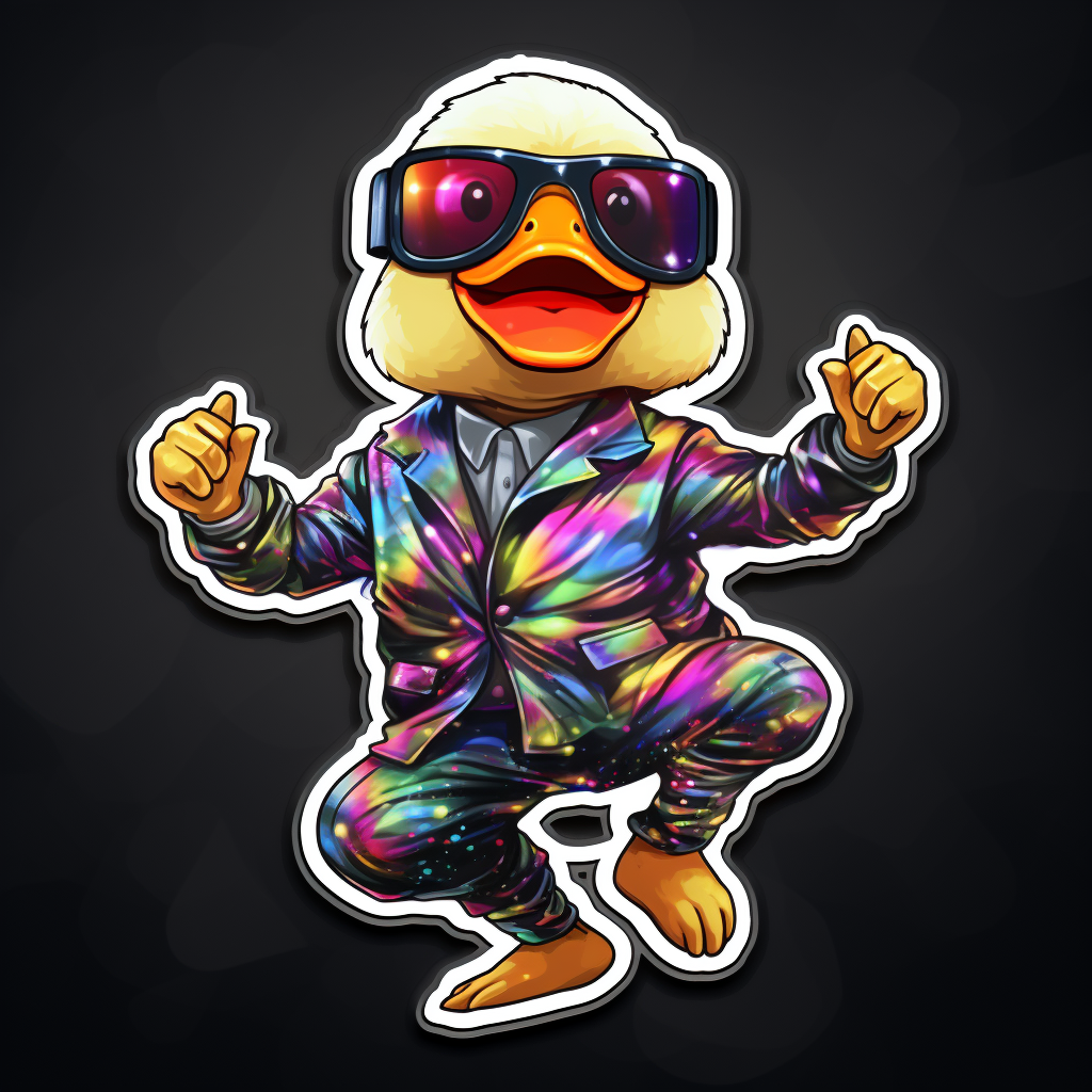 3D rubber duck disco dancer