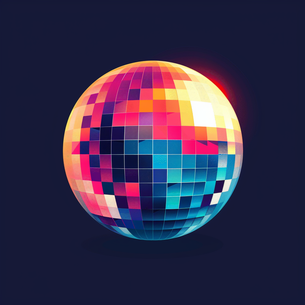 Disco ball logo icon design