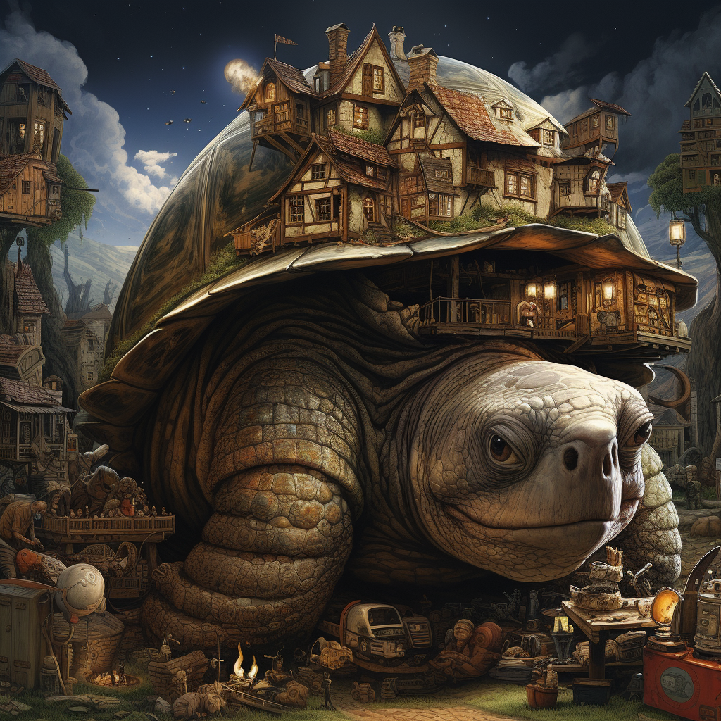 Stunning photorealistic depiction of the Discworld