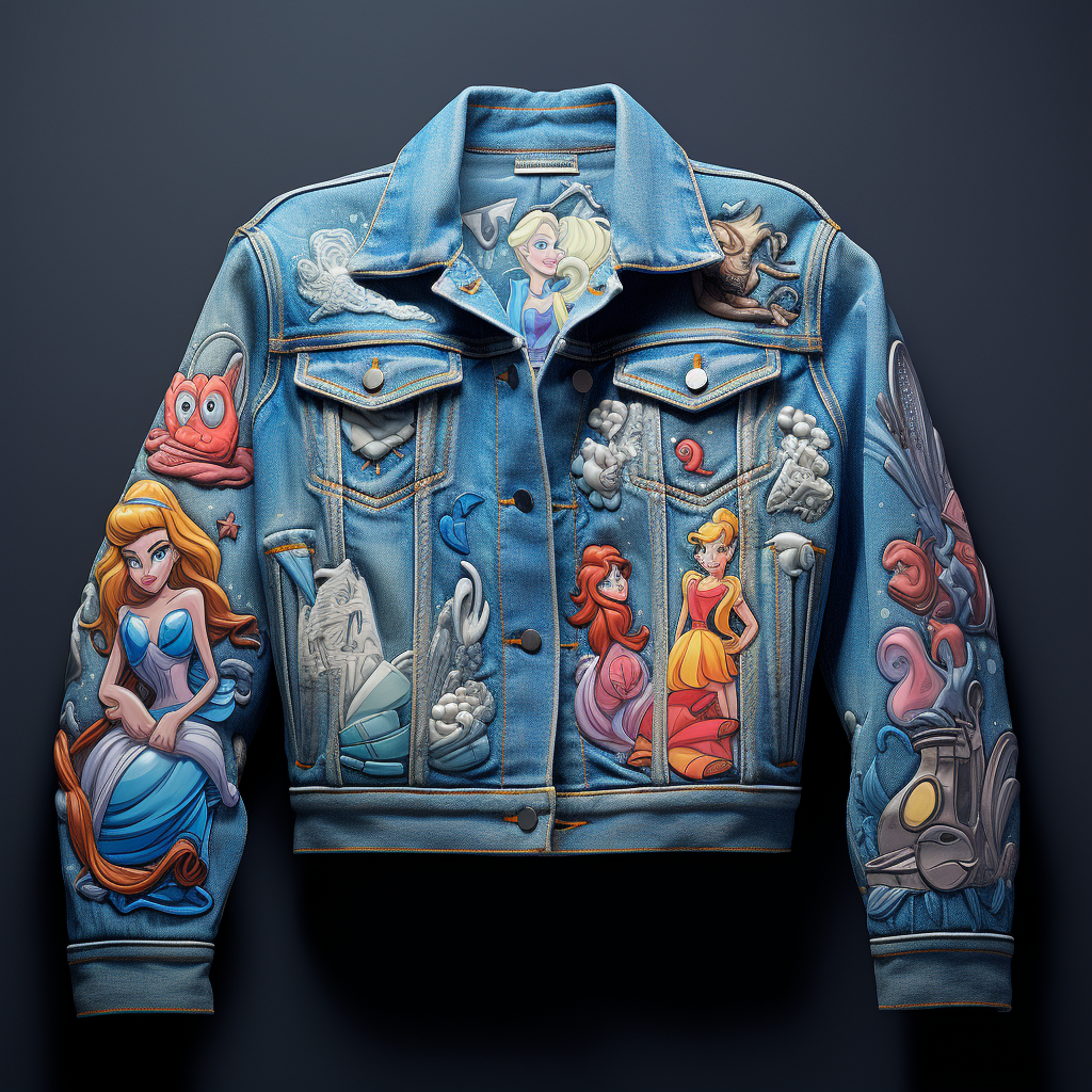 Fashionable Disney Character Jean Jacket