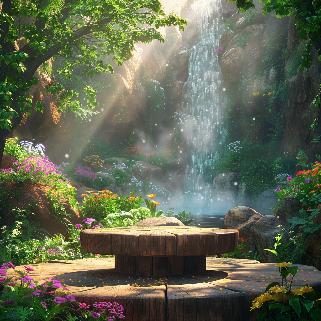 Disney Pixar Forest Waterfall 3D