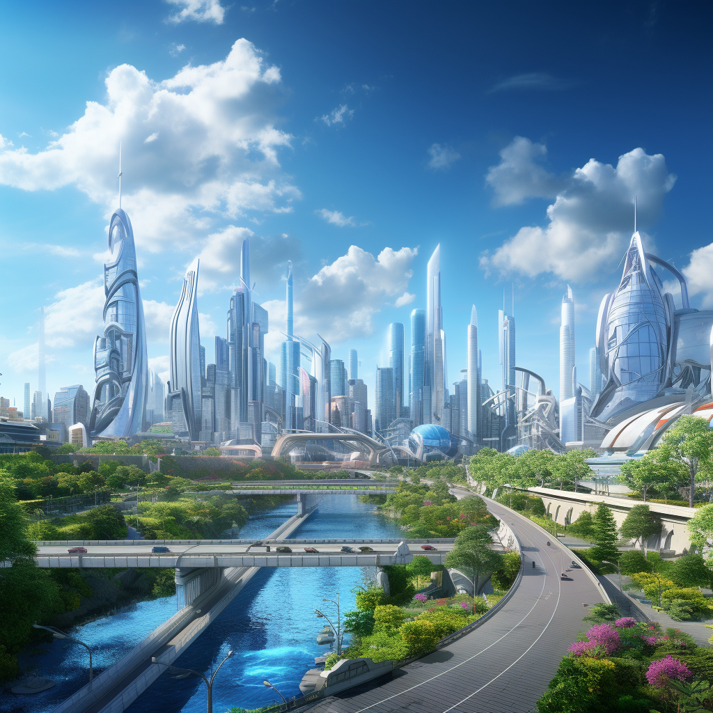 Futuristic Jakarta City Skyline Image