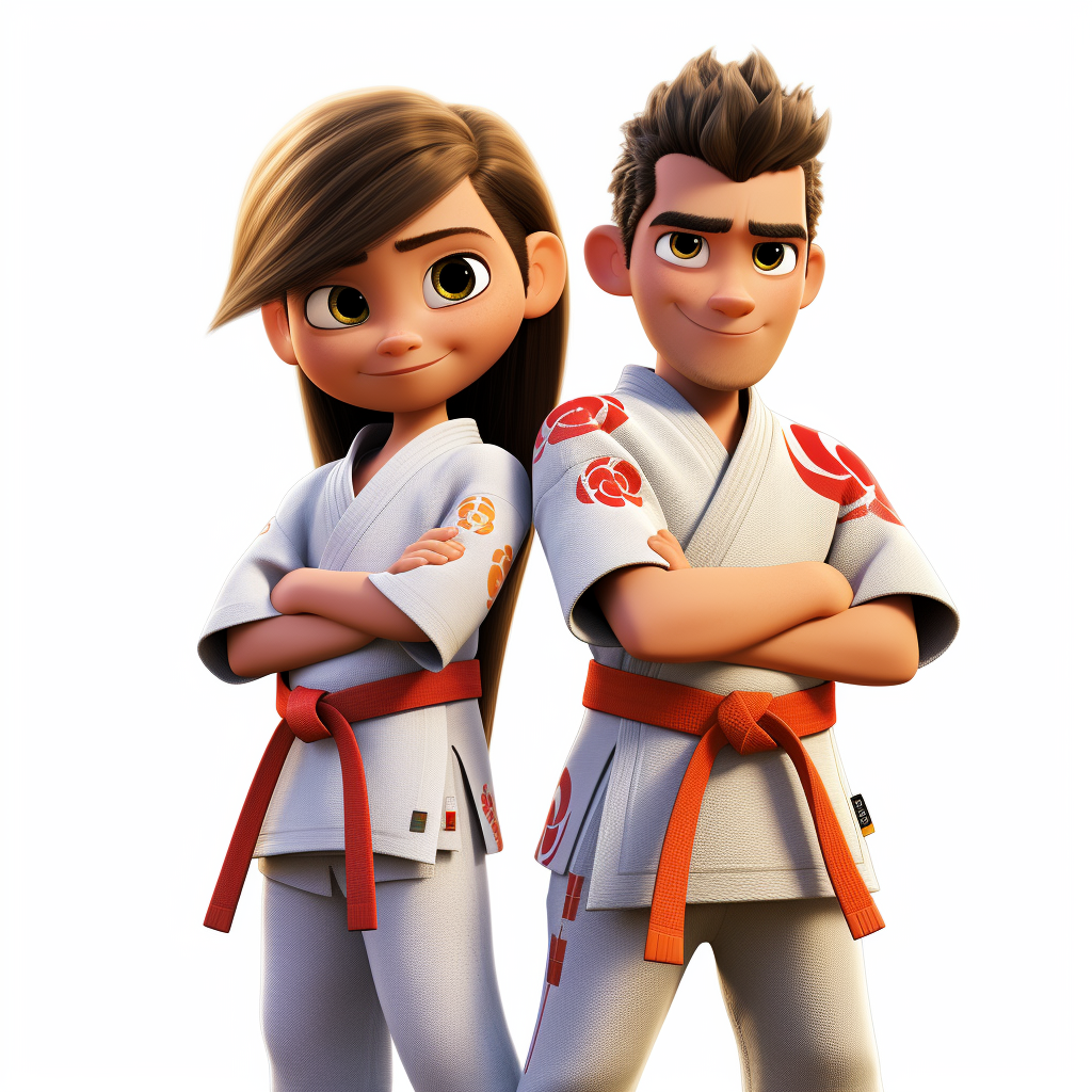 Smiling Disney Pixar Jiu-Jitsu Kids