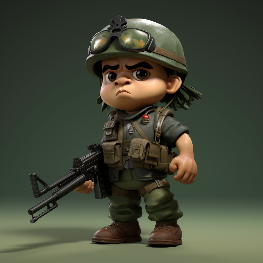 Vietnam War Commando Character Art