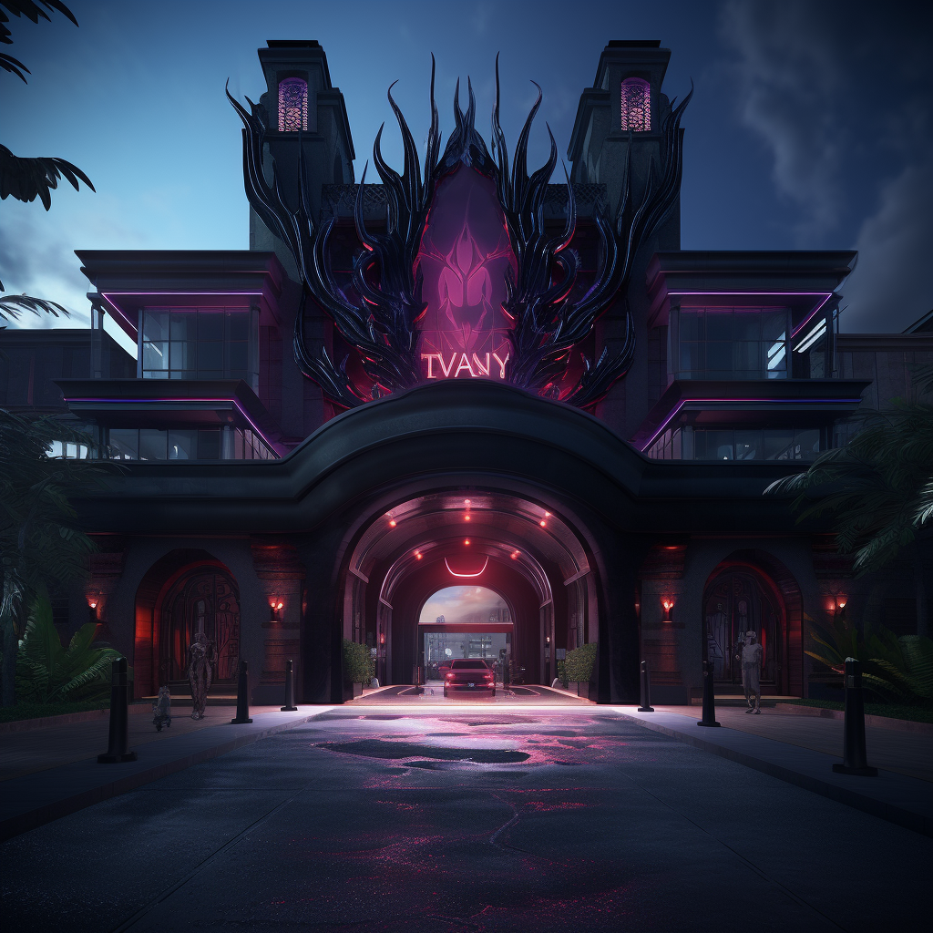 Disney villains hotel entrance