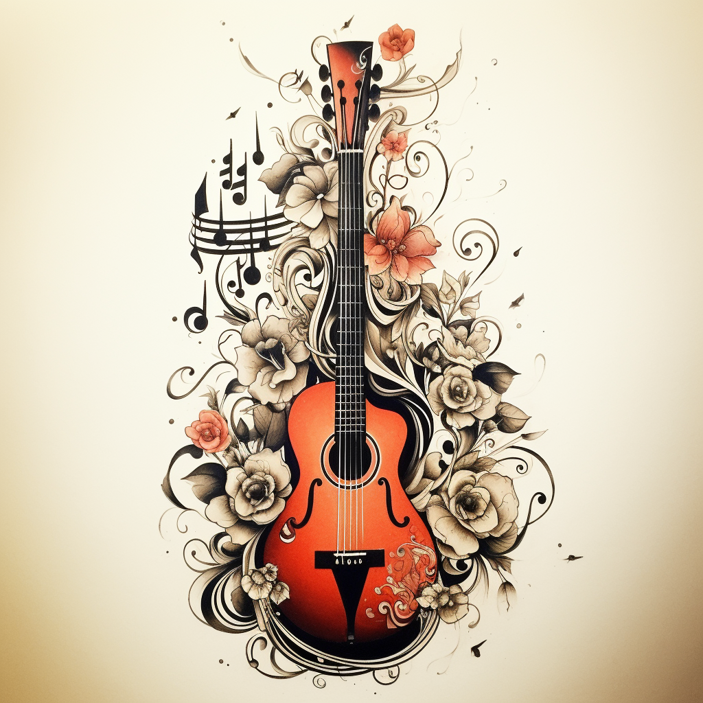 Disney music tattoo design