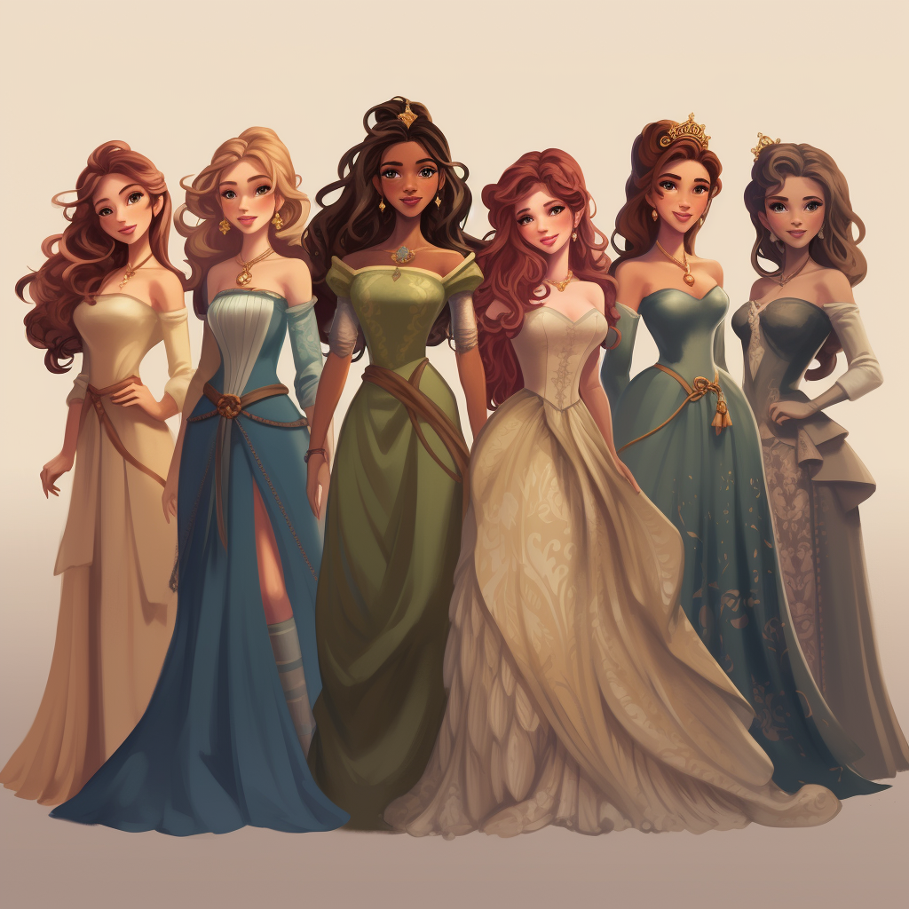 Beautiful Disney princess concept art