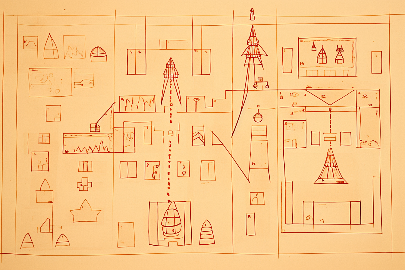 Isometric diagram of Disneyland's Small World Ride