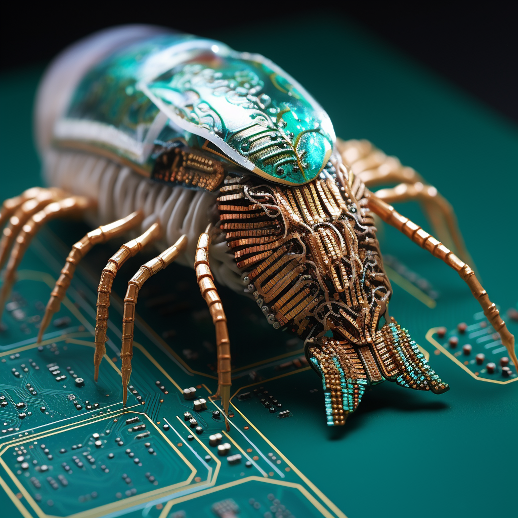 Trilobyte dissolving in circuit board