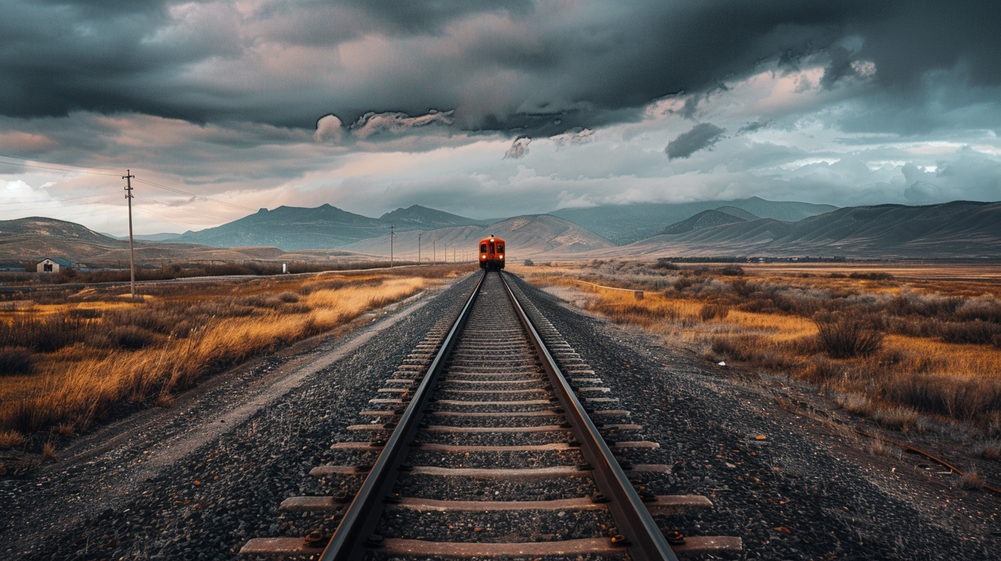 Train in distance view