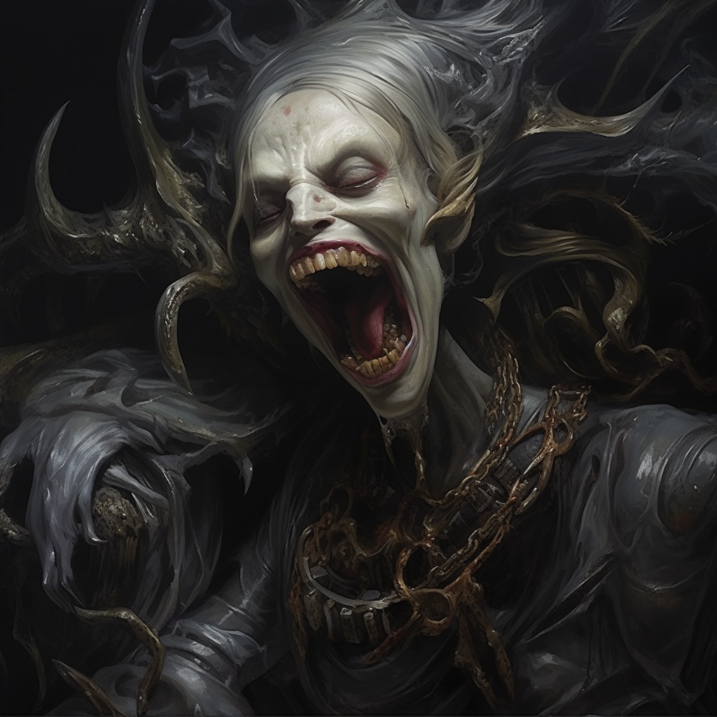 Distorted Laughter Dark Fantasy High Detail