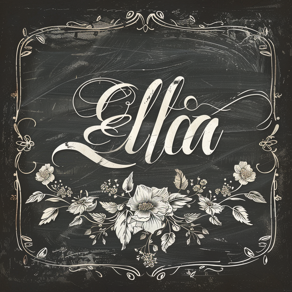 Vintage Logo Eloa Blackboard Texture