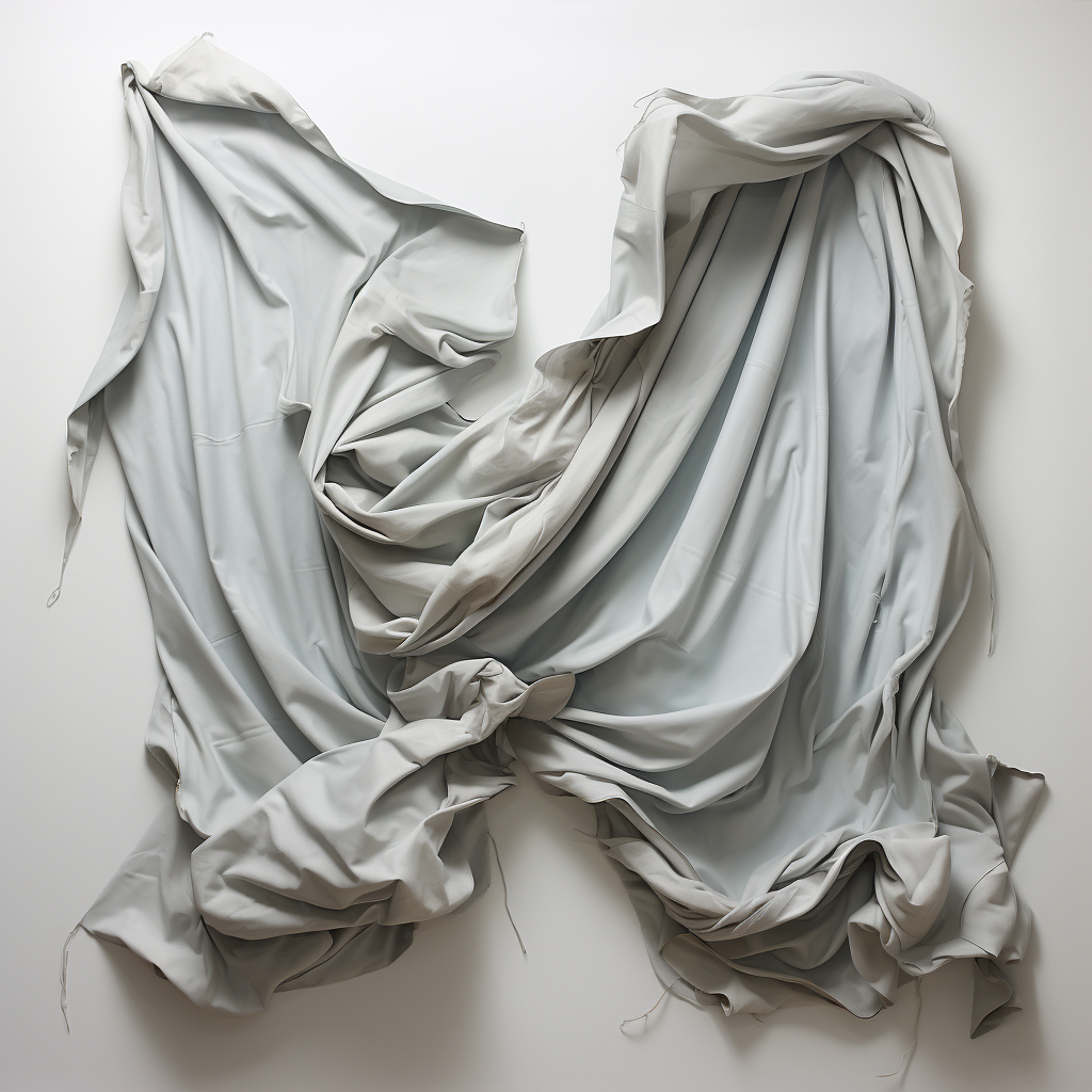 Cloth folded expressing human distress