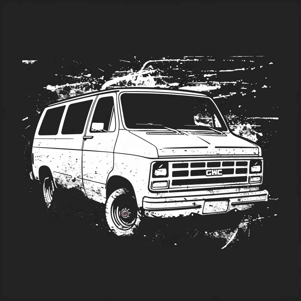 White Distressed A-Team GMC Van