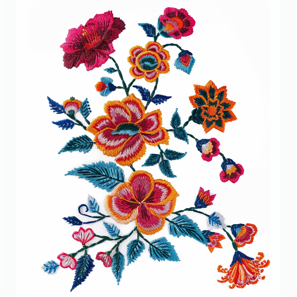 Disty Flower Embroidery Design