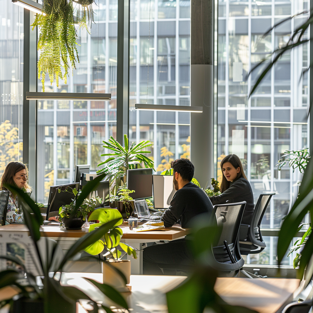 Diverse people in office setting