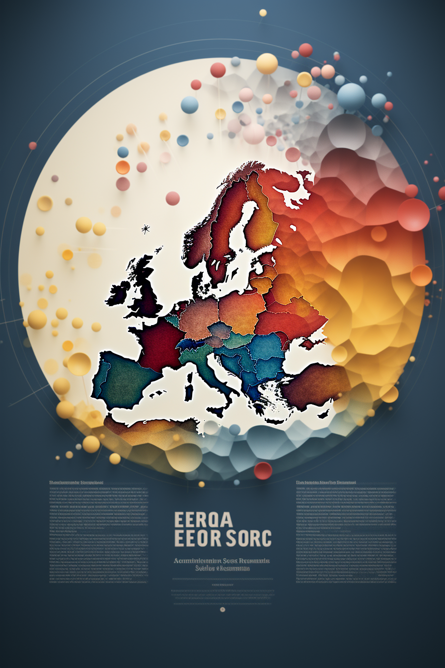 Illustration showcasing diverse European conference maps