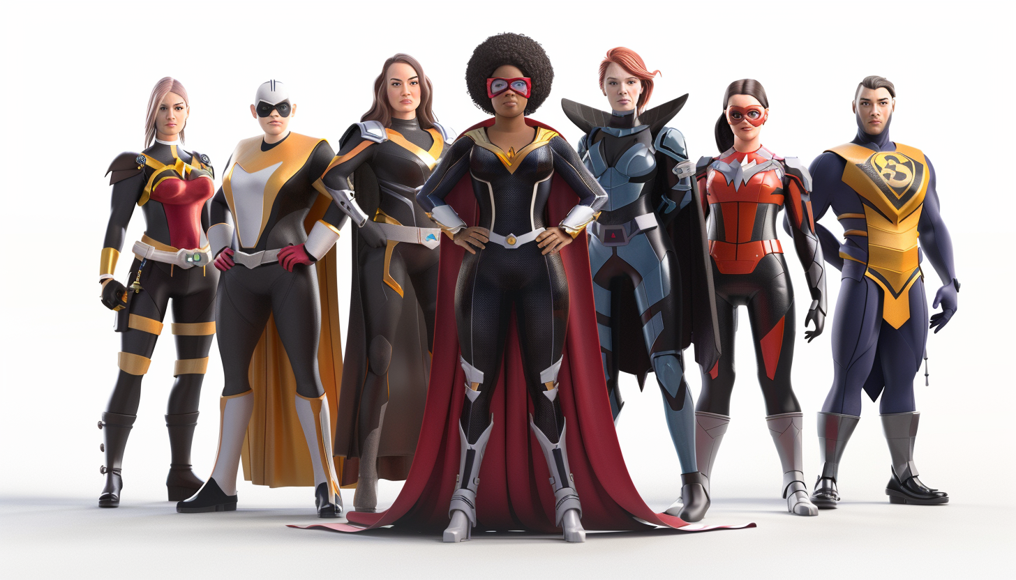 Group of Women Superheroes Tech Industry