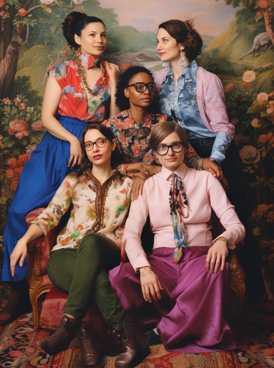 Diverse women with glasses showcasing unique style