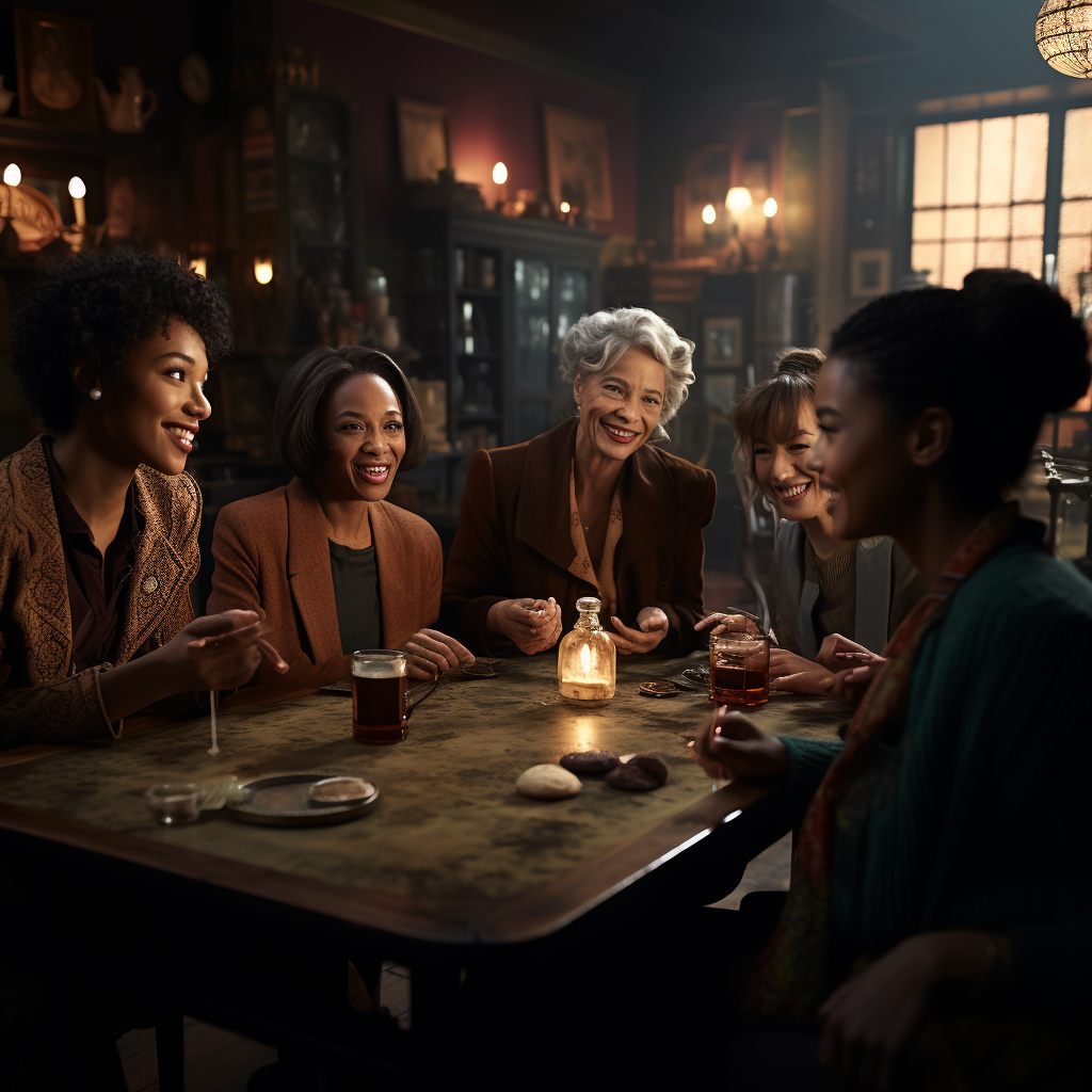 Group of diverse women chatting warmly