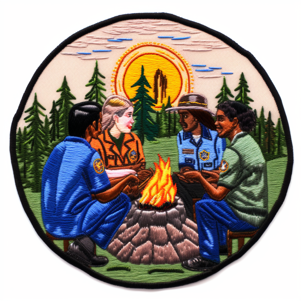 Embroidered diversity campfire merit badge