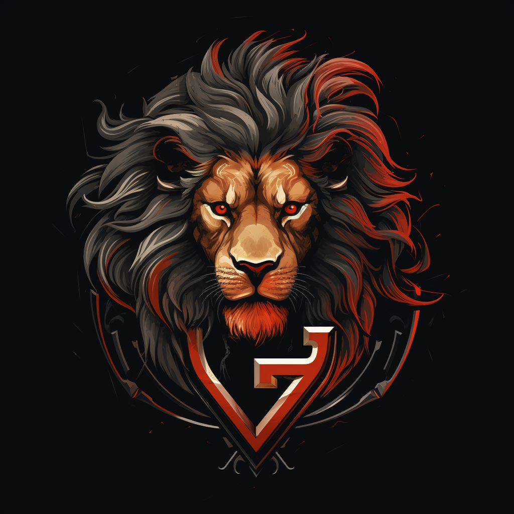 Divided Lion Logo Design