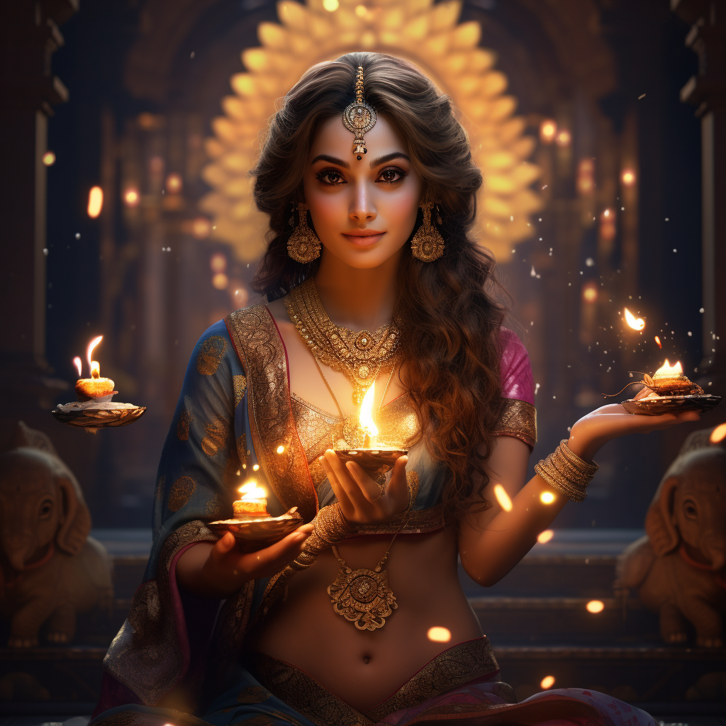 Diwali Greetings with Goddess Laxmi