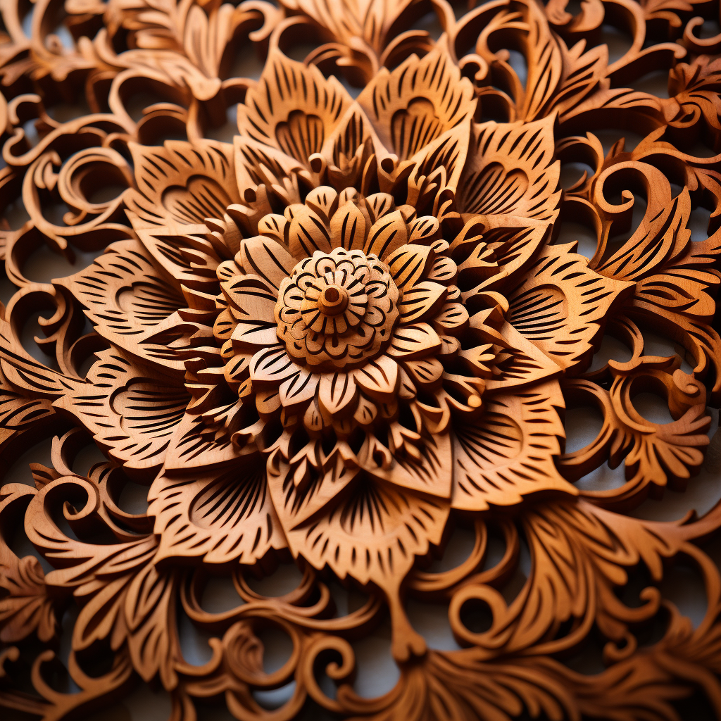 Diwali greetings with laser cut wood design